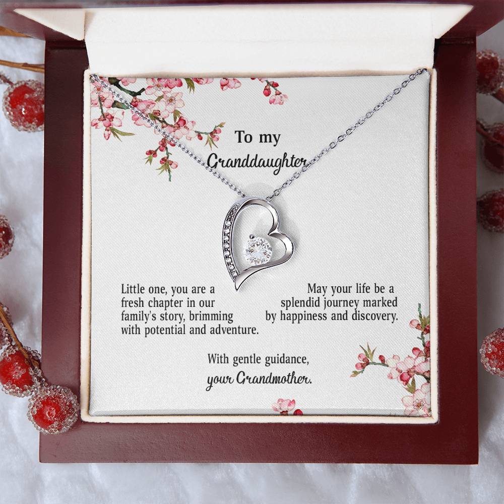 4039d Forever Love Necklace, Gift to my Granddaughter with Beautiful Message Card