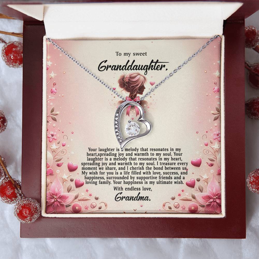 4058(b) Forever Love Necklace, Gift to my Granddaughter with Beautiful Message Card