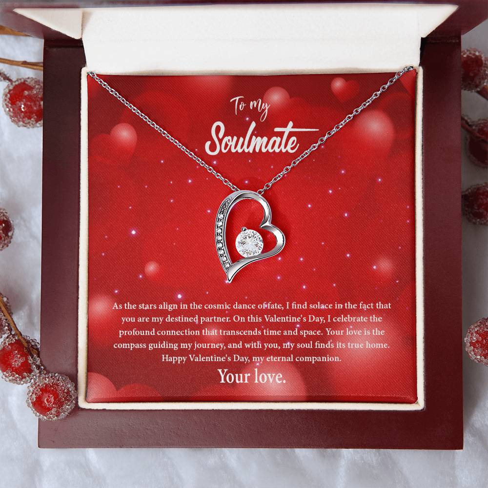 valentine-34b Forever Love Necklace, Gift to My Soulmate with Beautiful Message Card