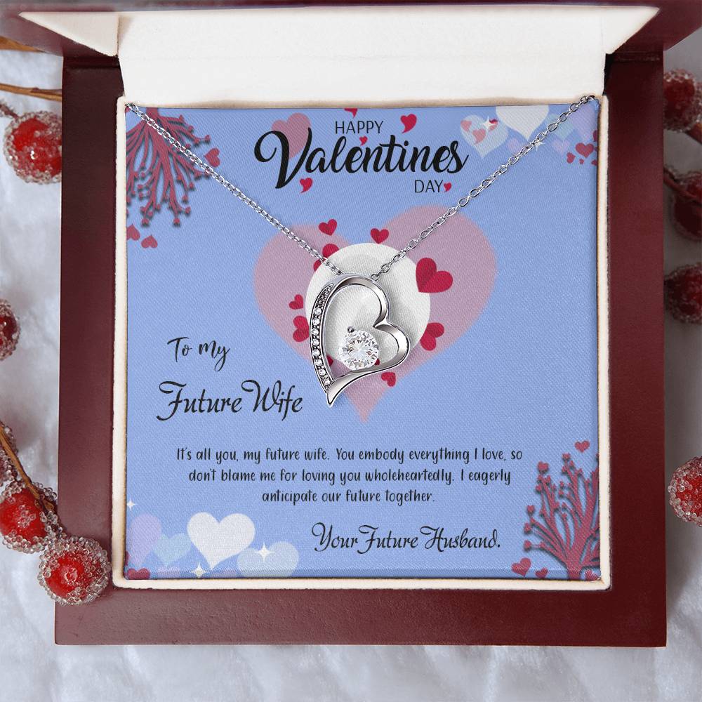 valentine-30d Forever Love Necklace, Gift to my Future Wife with Beautiful Message Card