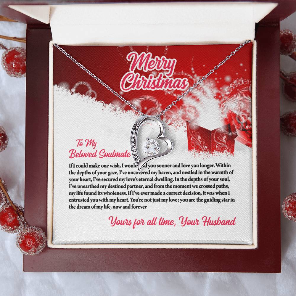 4003c Forever Love Necklace, Gift to My Soulmate with Beautiful Message Card