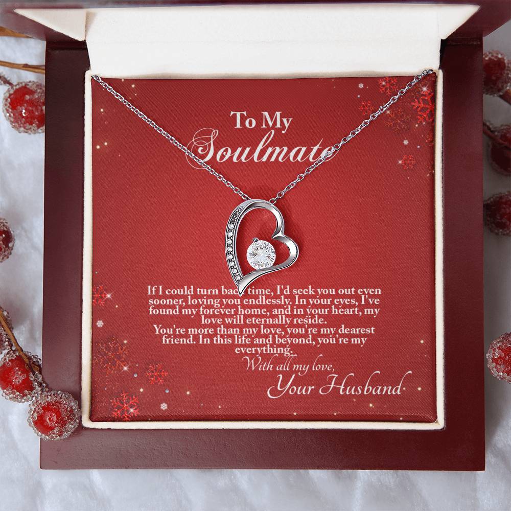 4005a Forever Love Necklace, Gift to My Soulmate with Beautiful Message Card