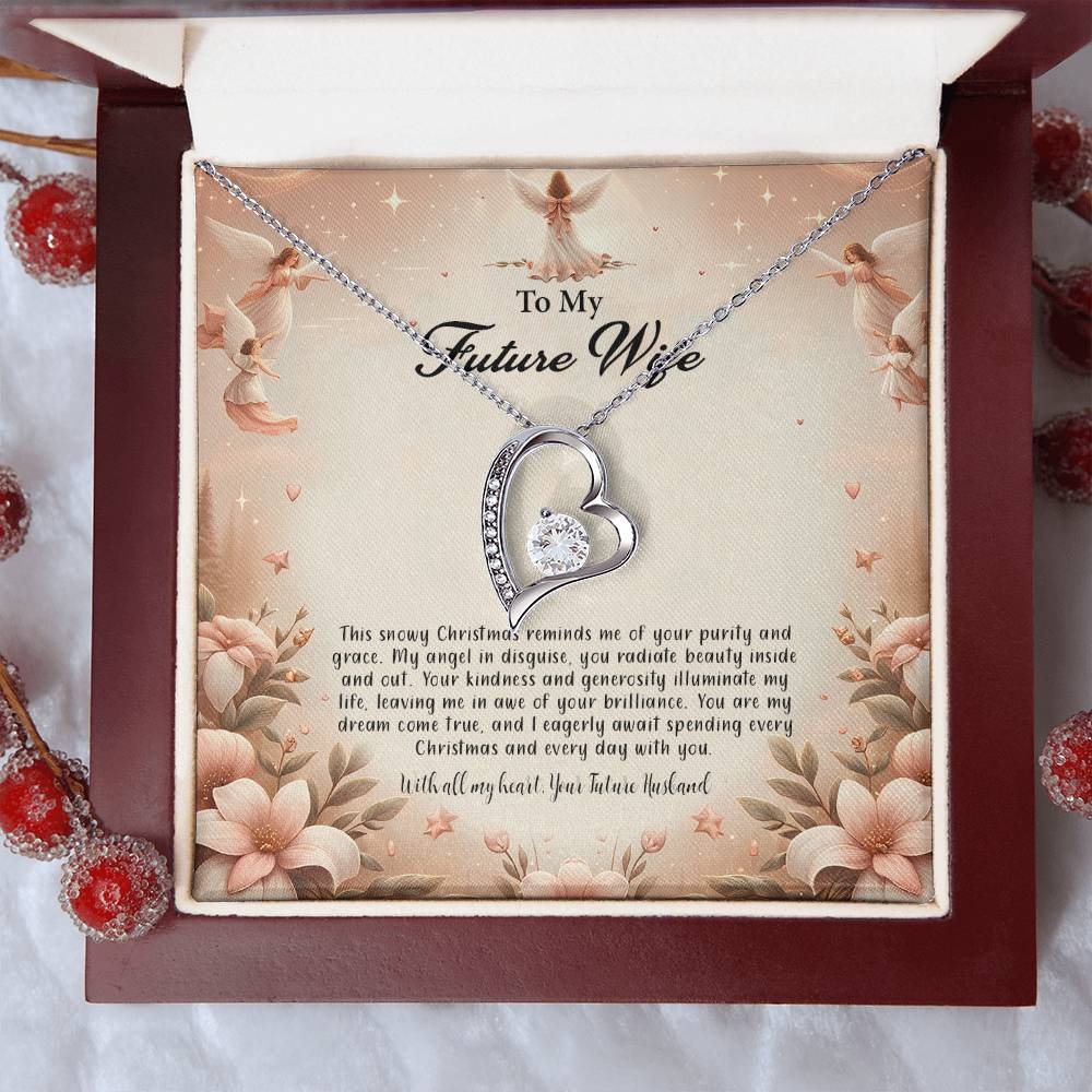 4052e Forever Love Necklace, Gift to my Future Wife with Beautiful Message Card