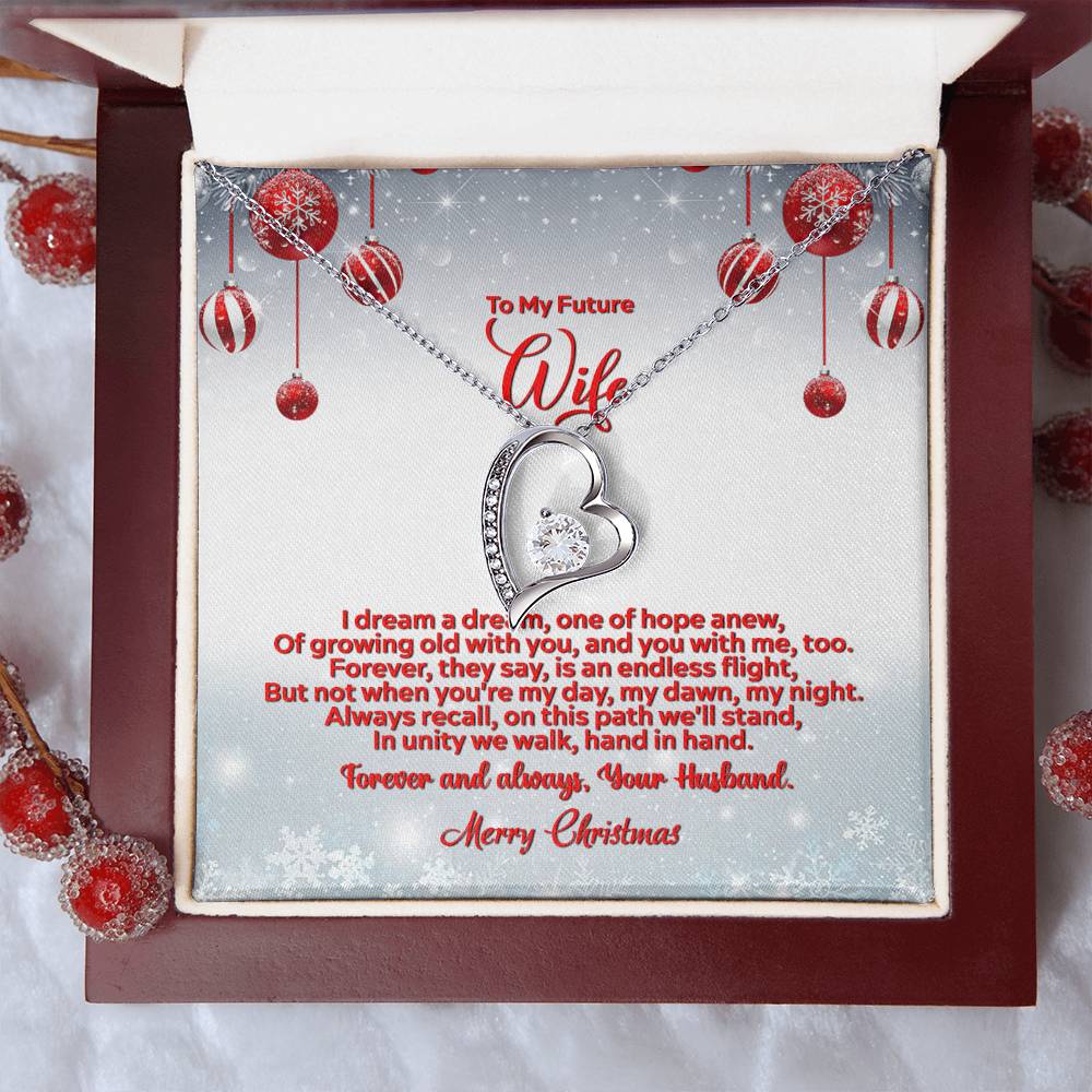 4012b Forever Love Necklace, Gift to my Wife with beautiful Message Card