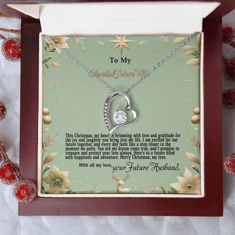 4047c Forever Love Necklace, Gift to my Future Wife with Beautiful Message Card