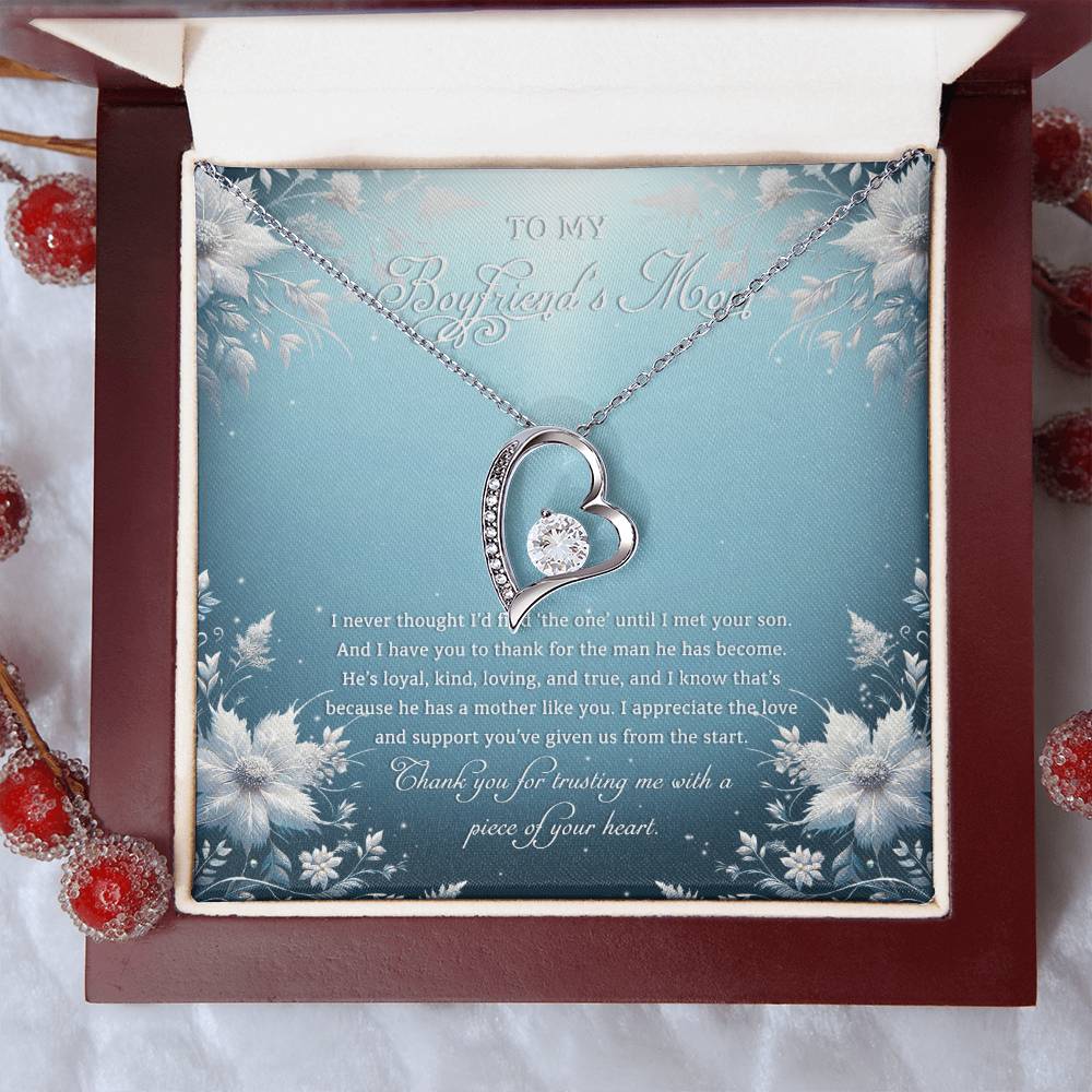 95313c Forever Love Necklace, Gift to my Boyfriend's Mom with Beautiful Message Card