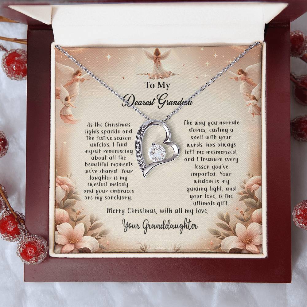 4052c Forever Love Necklace, Gift to my Grandma with Beautiful Message Card