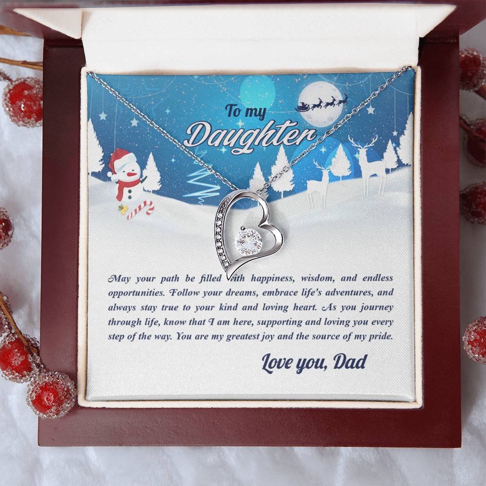 4008a Forever Love Necklace, Gift to my Daughter with Beautiful Message Card