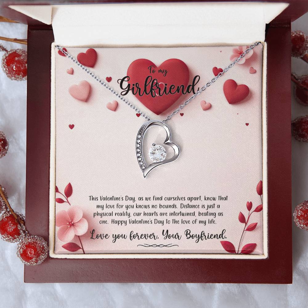 Valentine-st6c Forever Love Necklace, Gift to my Girlfriend with Beautiful Message Card