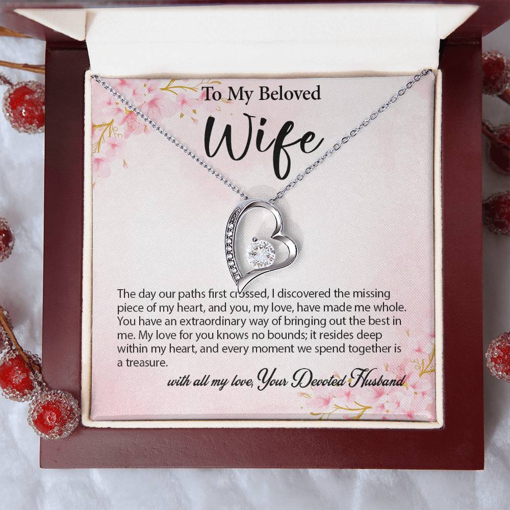 4029a Forever Love Necklace, Gift to my Wife with beautiful Message Card