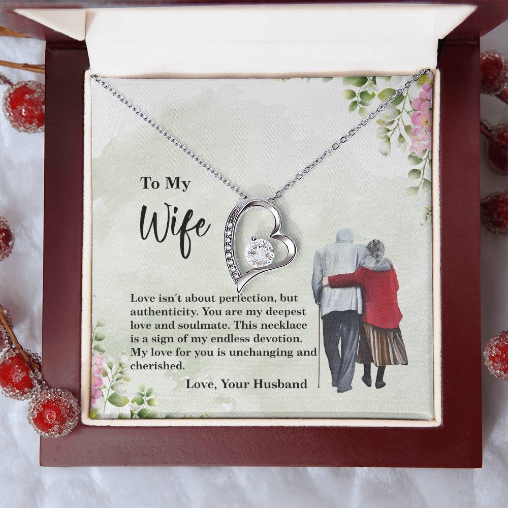 4028b Forever Love Necklace, Gift to my Wife with beautiful Message Card