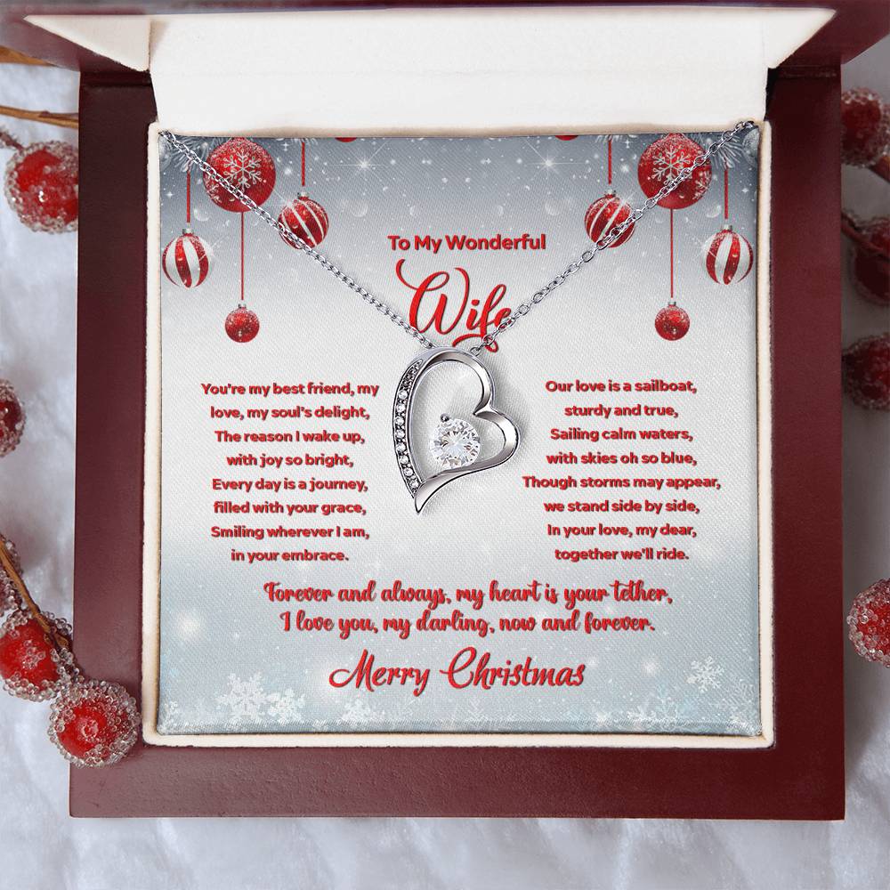 4012c Forever Love Necklace, Gift to my Wife with beautiful Message Card