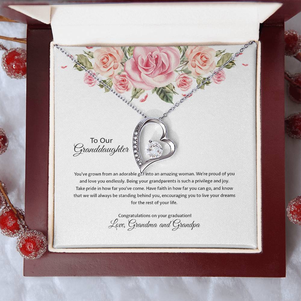 4031a Forever Love Necklace, Gift to my Granddaughter with Beautiful Message Card