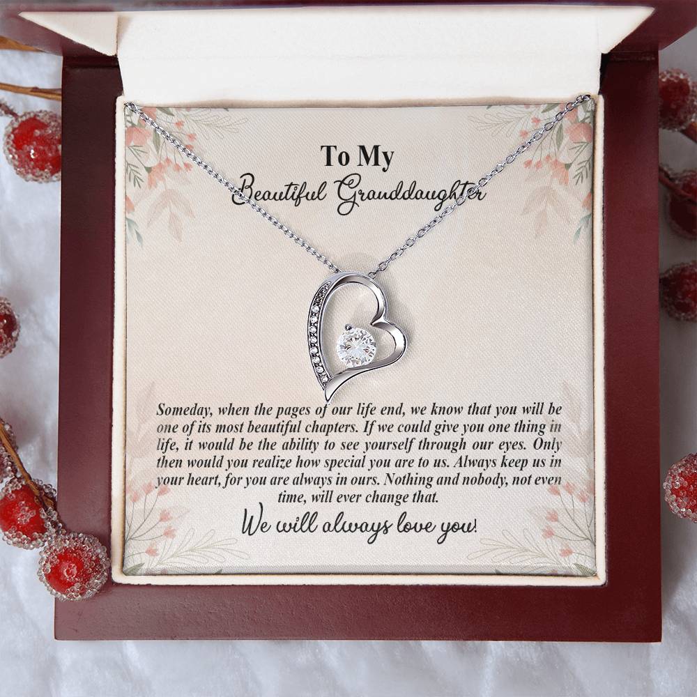 4025d Forever Love Necklace, Gift to my Granddaughter with Beautiful Message Card