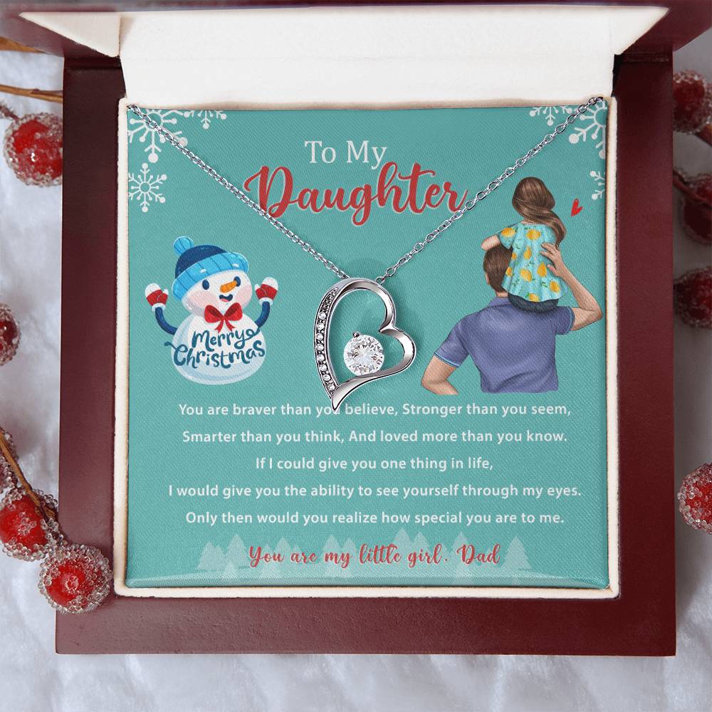 94669c Forever Love Necklace, Gift to my Daughter with Beautiful Message Card