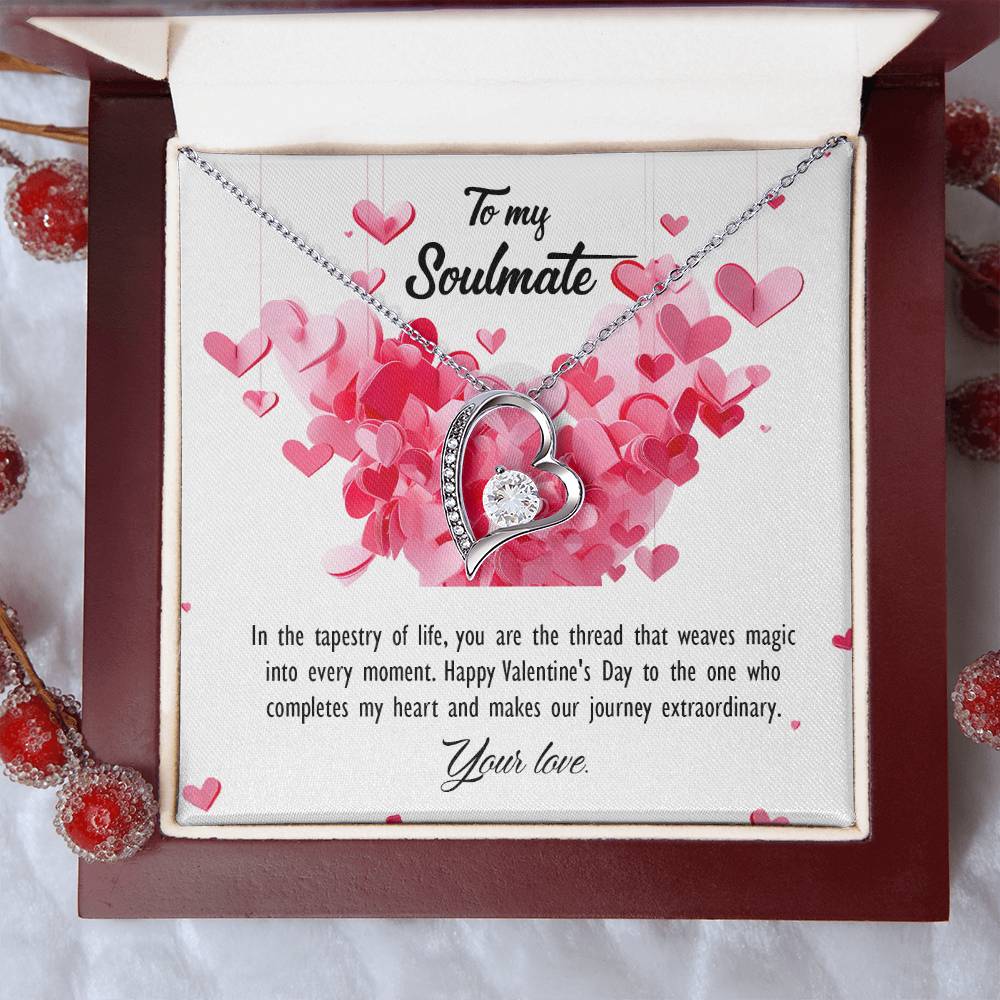 valentine-26b Forever Love Necklace, Gift to My Soulmate with Beautiful Message Card