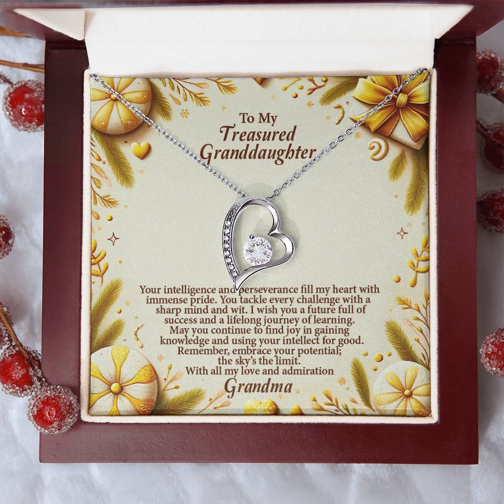 4056b Forever Love Necklace, Gift to my Granddaughter with Beautiful Message Card