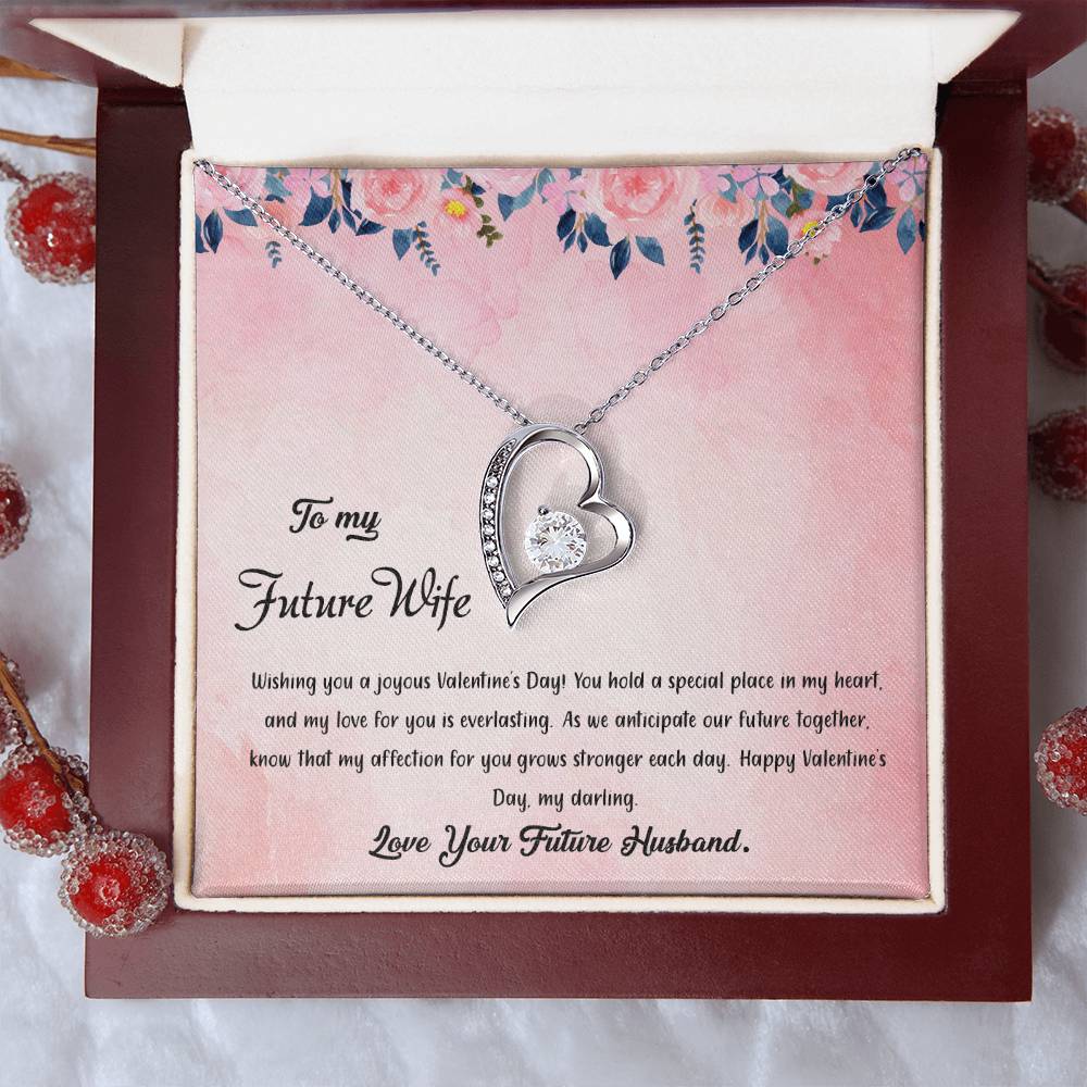 valentine-38d Forever Love Necklace, Gift to my Future Wife with Beautiful Message Card