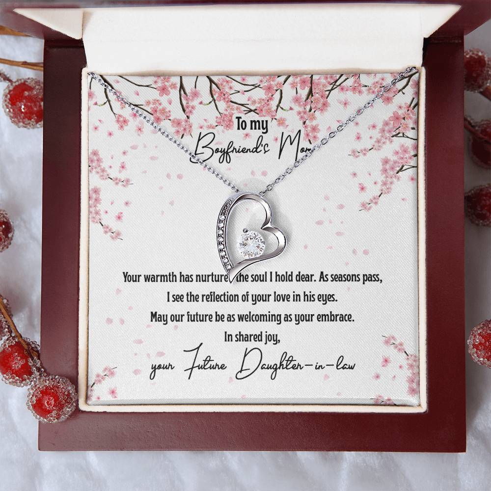 4040 c Forever Love Necklace, Gift to my Boyfriend's Mom with Beautiful Message Card