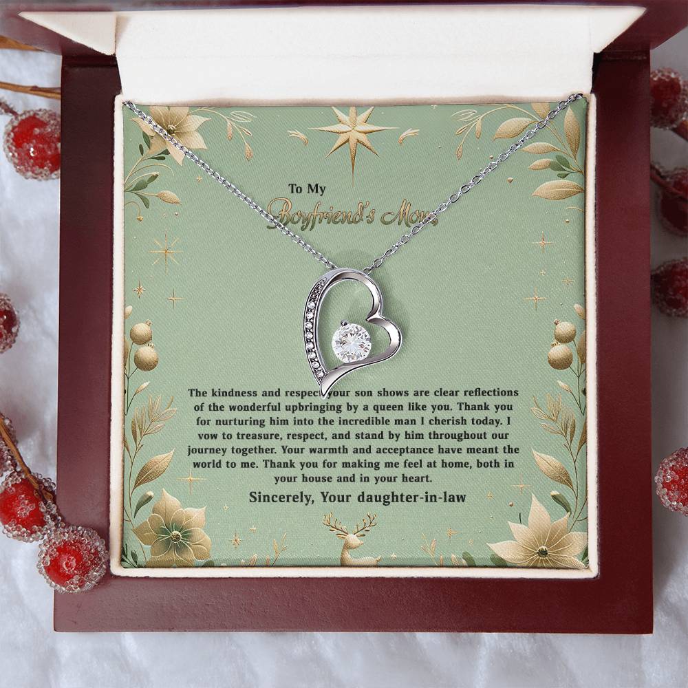 4047a Forever Love Necklace, Gift to my Boyfriend's Mom with Beautiful Message Card