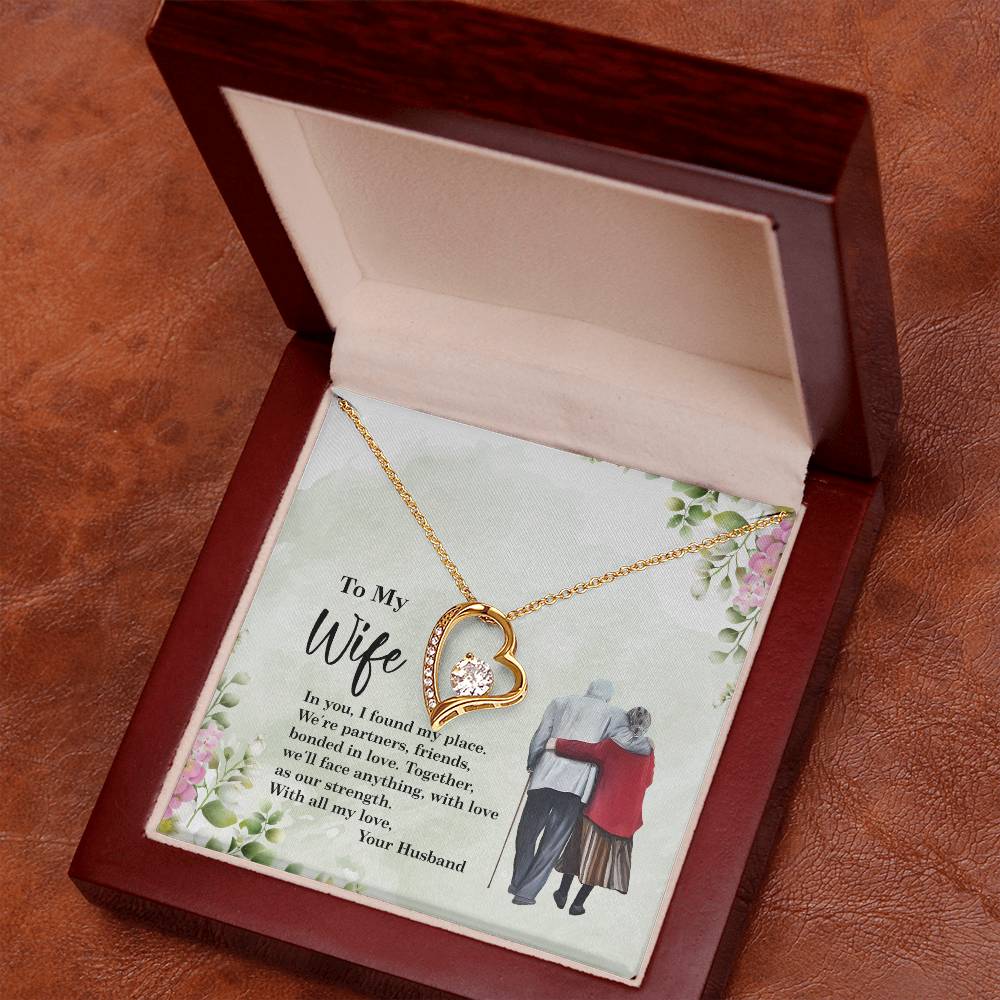 4028a Forever Love Necklace, Gift to my Wife with beautiful Message Card