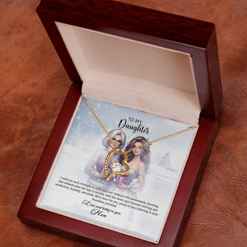 95311c Forever Love Necklace, Gift to my Daughter with Beautiful Message Card