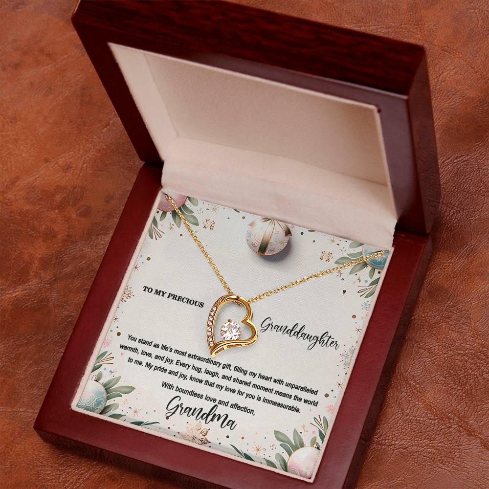 4048(b) Forever Love Necklace, Gift to my Granddaughter with Beautiful Message Card