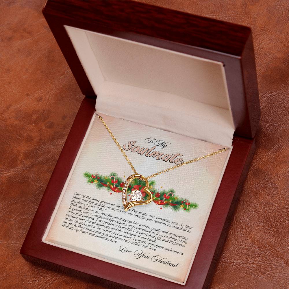 4009c Forever Love Necklace, Gift to My Soulmate with Beautiful Message Card