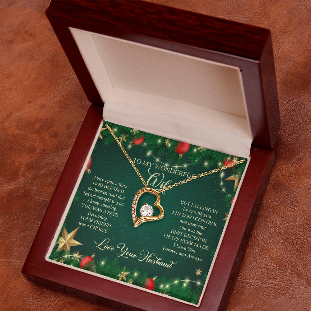 93045a Forever Love Necklace, Gift to my Wife with beautiful Message Card