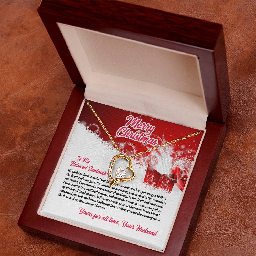 4003c Forever Love Necklace, Gift to My Soulmate with Beautiful Message Card