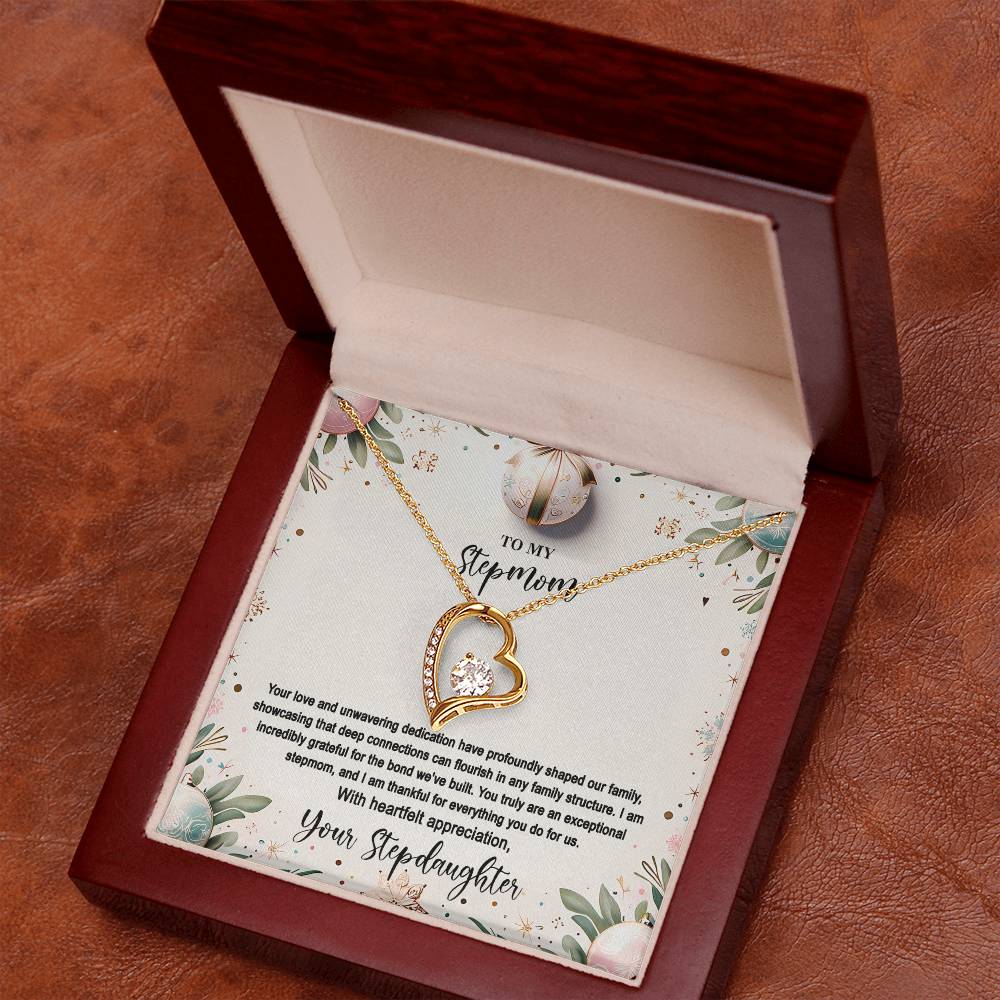 4048(a) Forever Love Necklace, Gift to my Stepmom with Beautiful Message Card