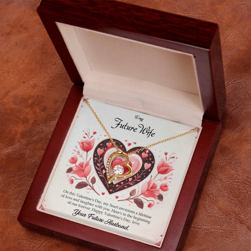 Valentine-st5d Forever Love Necklace, Gift to my Future Wife with Beautiful Message Card