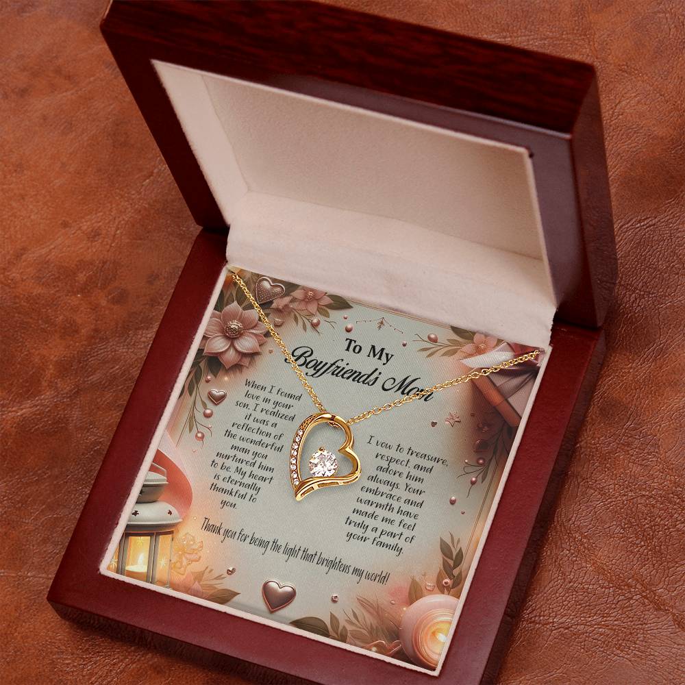 4044a Forever Love Necklace, Gift to my Boyfriend's Mom with Beautiful Message Card