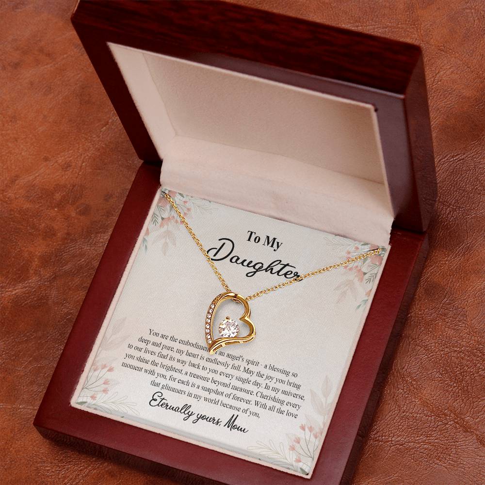 4025b Forever Love Necklace, Gift to my Daughter with Beautiful Message Card