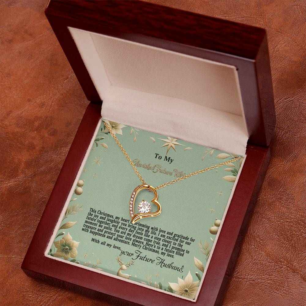 4047c Forever Love Necklace, Gift to my Future Wife with Beautiful Message Card