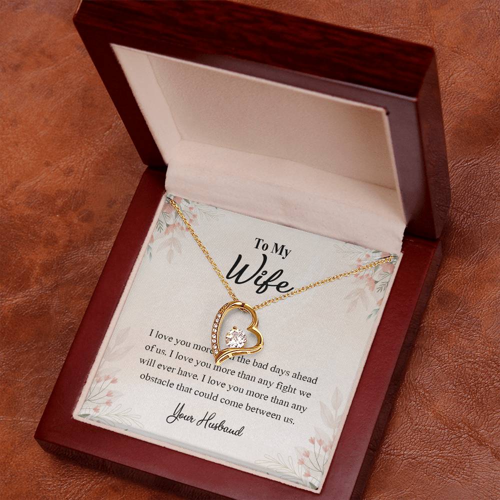 4025a Forever Love Necklace, Gift to my Wife with beautiful Message Card