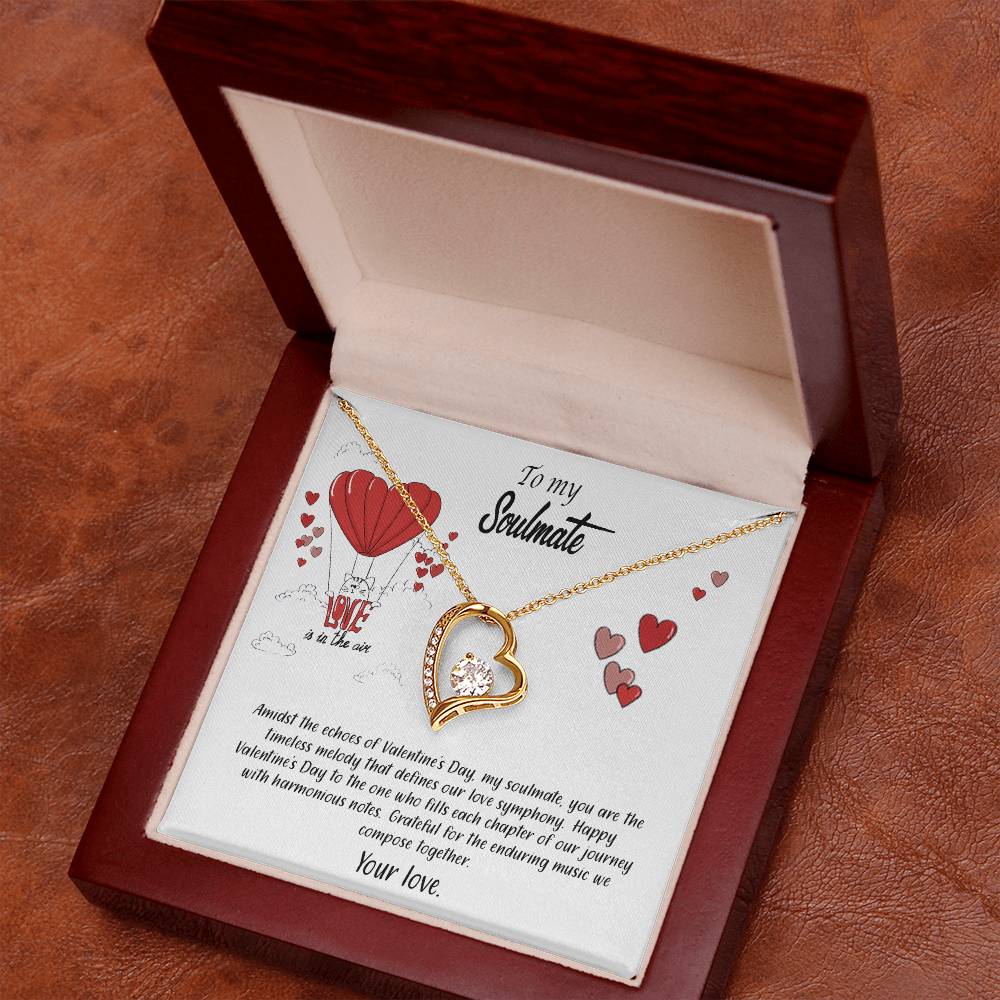 valentine-24b Forever Love Necklace, Gift to My Soulmate with Beautiful Message Card