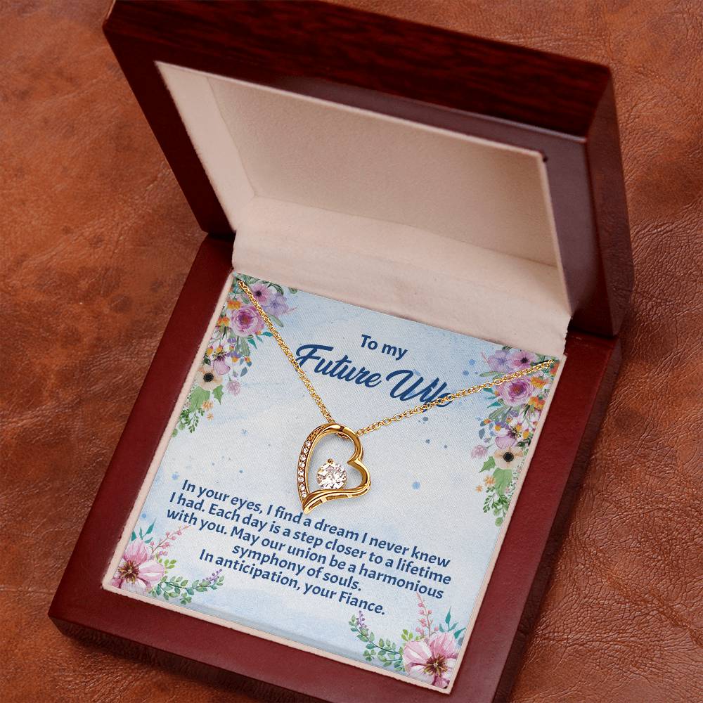 4038c Forever Love Necklace, Gift to my Future Wife with Beautiful Message Card