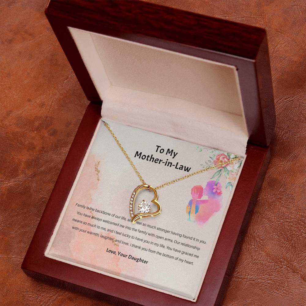 94689b Forever Love Necklace, Gift to my Stepmom with Beautiful Message Card