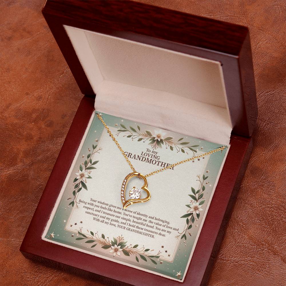 4049b Forever Love Necklace, Gift to my Grandma with Beautiful Message Card