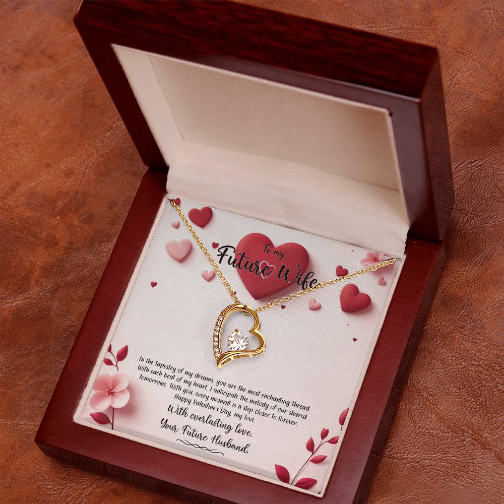 Valentine-st6d Forever Love Necklace, Gift to my Future Wife with Beautiful Message Card