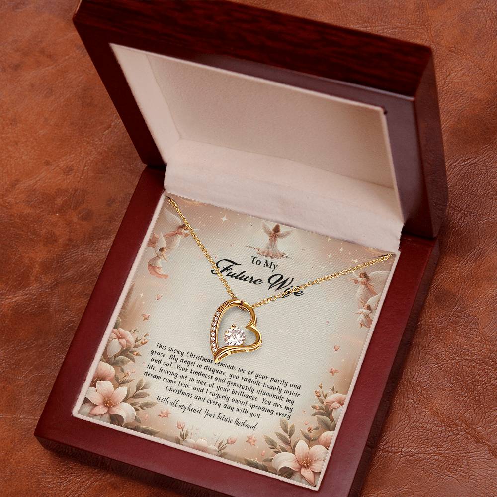 4052e Forever Love Necklace, Gift to my Future Wife with Beautiful Message Card