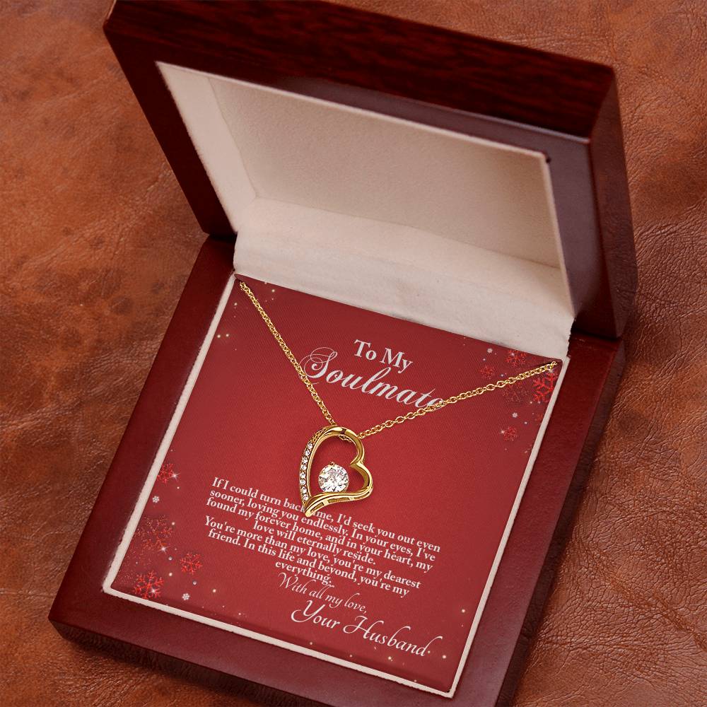 4005a Forever Love Necklace, Gift to My Soulmate with Beautiful Message Card