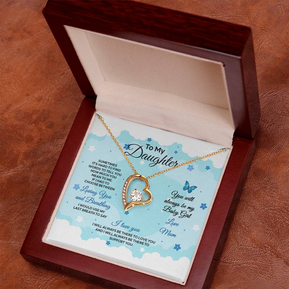 4019a Forever Love Necklace, Gift to my Daughter with Beautiful Message Card