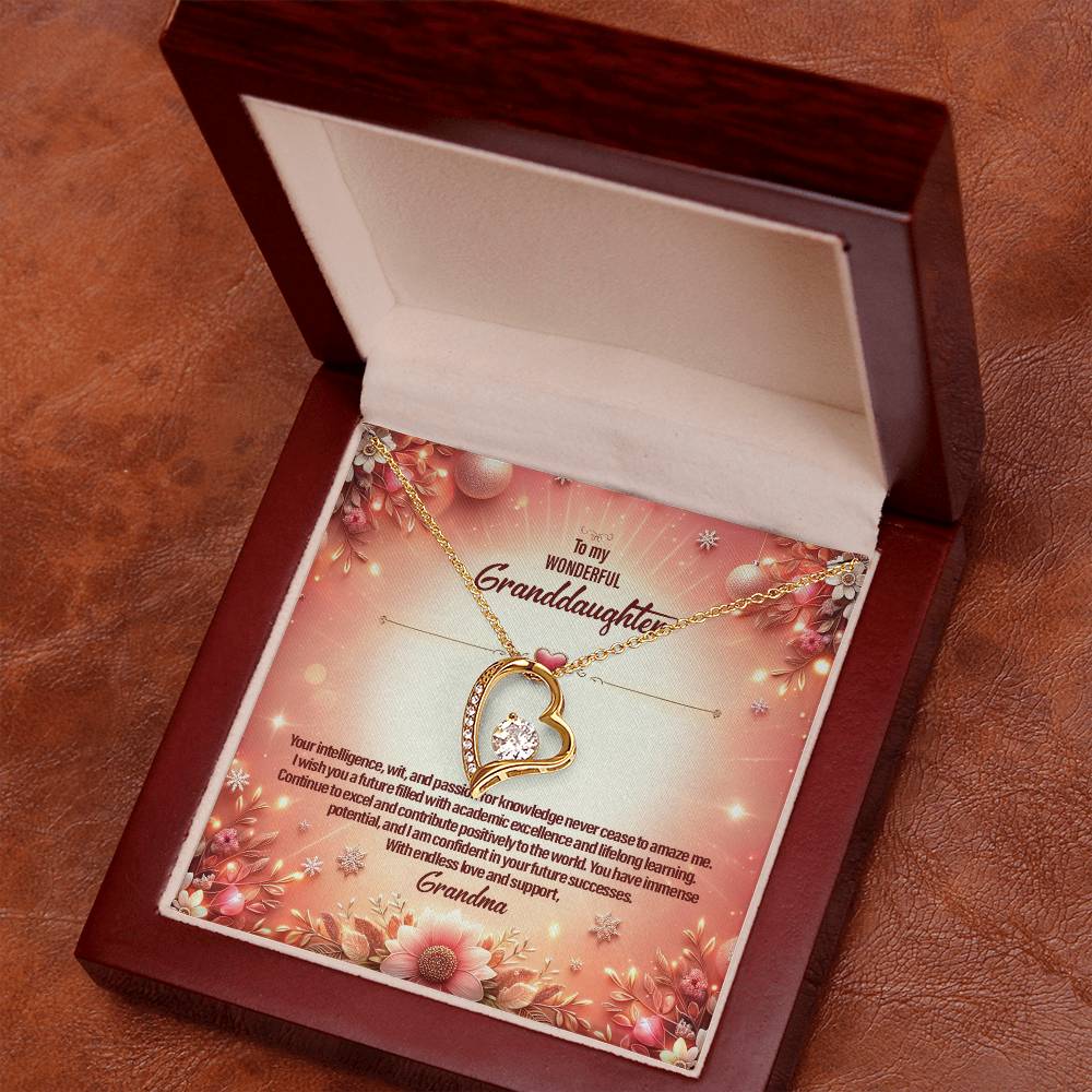 4051a Forever Love Necklace, Gift to my Granddaughter with Beautiful Message Card