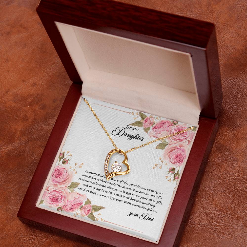 4034 (b) Forever Love Necklace, Gift to my Daughter with Beautiful Message Card