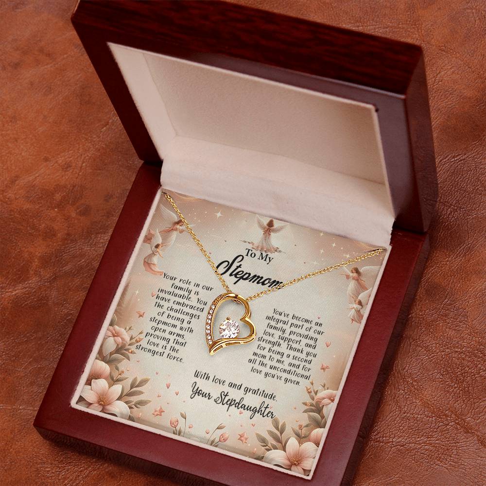 4052b Forever Love Necklace, Gift to my Stepmom with Beautiful Message Card