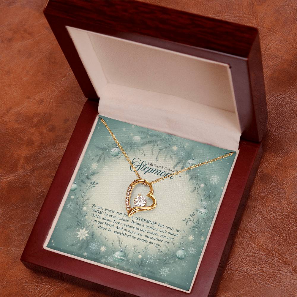 95320 b Forever Love Necklace, Gift to my Stepmom with Beautiful Message Card