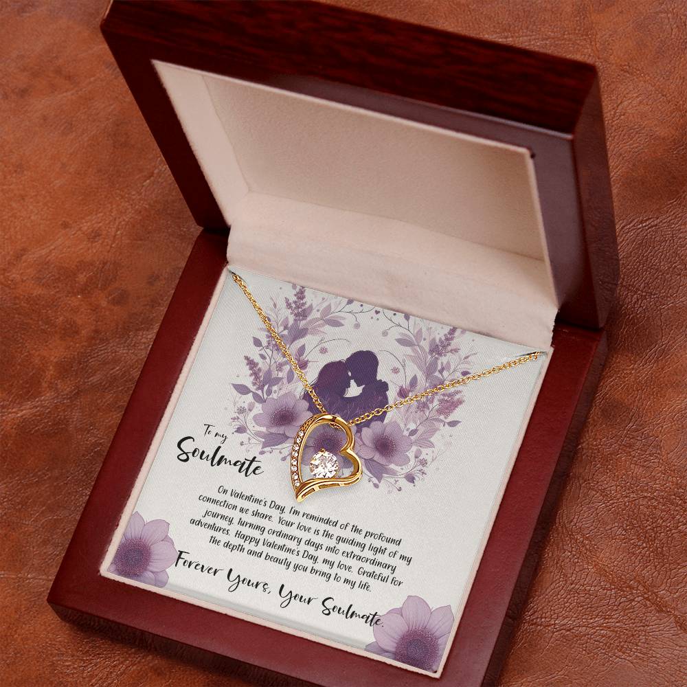 Valentine-st9b Forever Love Necklace, Gift to My Soulmate with Beautiful Message Card