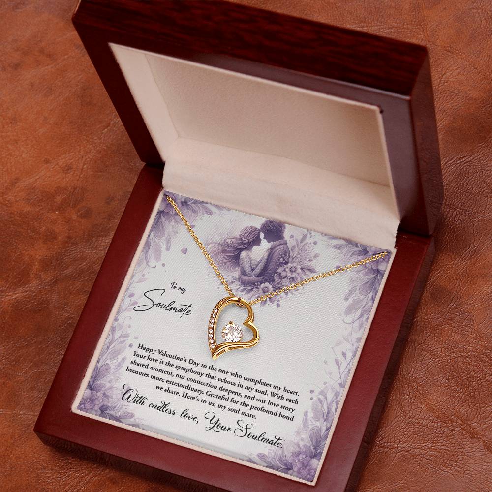 Valentine-st10b Forever Love Necklace, Gift to My Soulmate with Beautiful Message Card